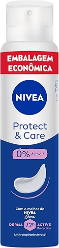 NIVEA Desodorante Aerossol Protect & Care 200ml - O equilíbrio perfeito entre proteção e cuidado para as suas axilas