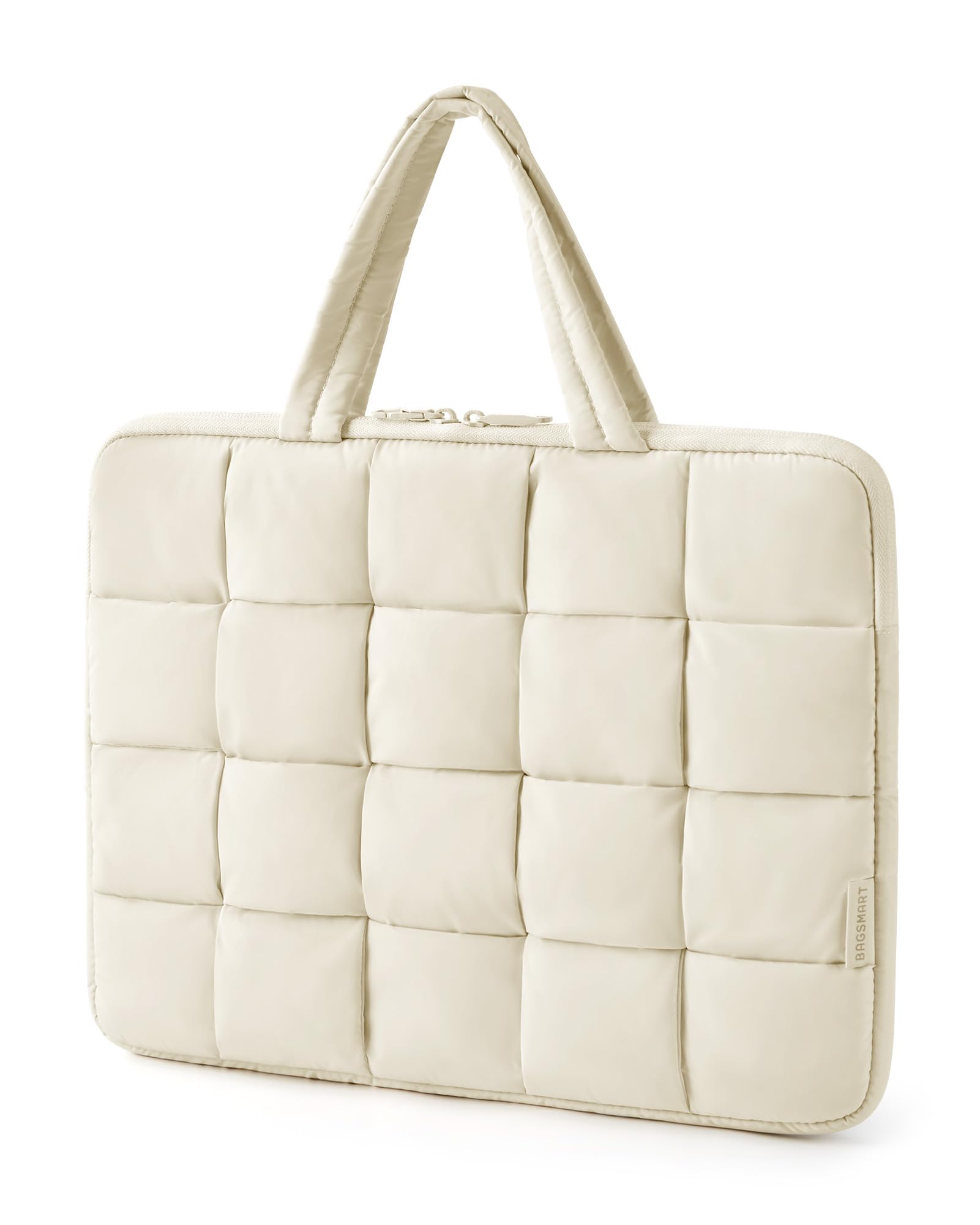 BAGSMART 15.6-16 Inch Laptop Sleeve With Strap – Puffy Padded Case With Handle & Luggage Strap For Dell, HP, Lenovo