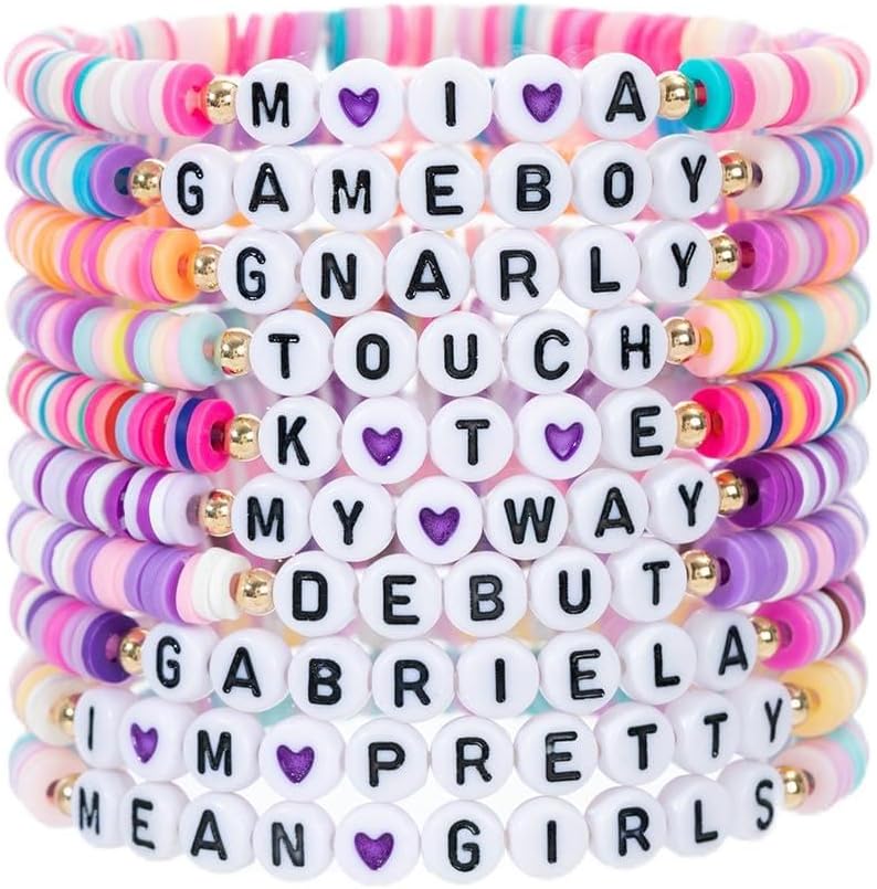 fmsao 10pcs Korea-Pop Bracelets Merch Bracelet Beaded Inspired for Wemon