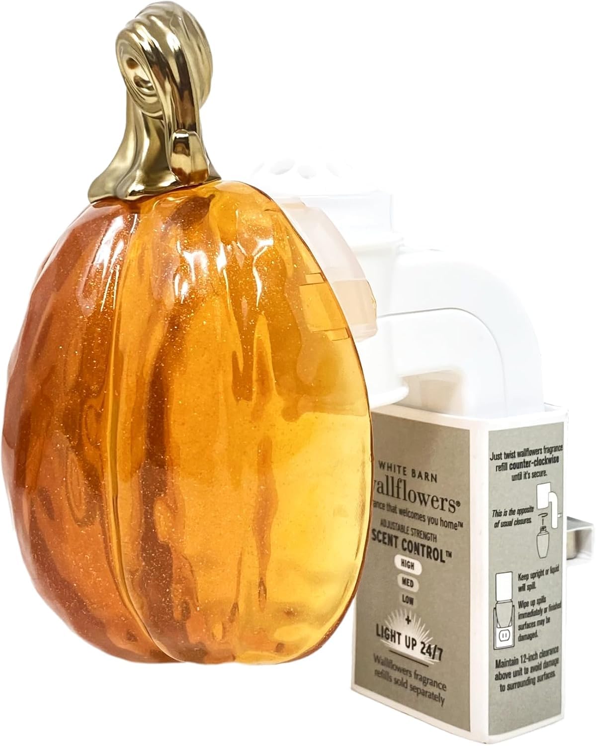 White Barn PUMPKIN ADJUSTABLE WALLFLOWERS SCENT CONTROL™ NIGHTLIGHT Wallflowers Fragrance Plug