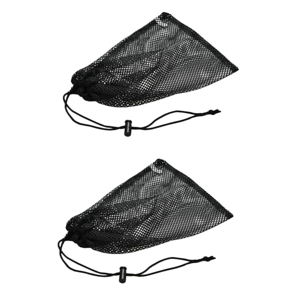 Garneck Mesh Bag Balls Pouch 2 Pack Drawstring Closure Baseball Holder for Balls