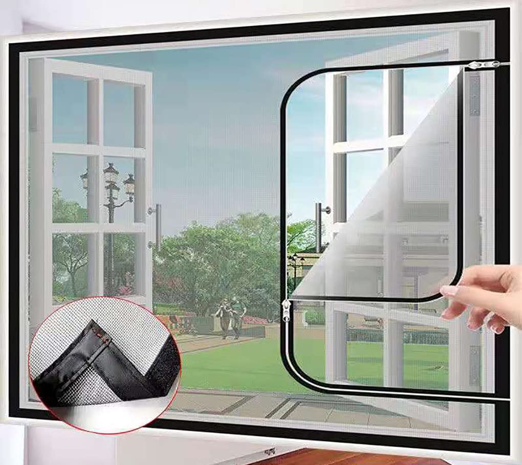 1.2m X 1m Window Screen Mesh Insect Net Fly Mosquito Bug Protection Door Black - View #7