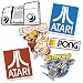 Atari Classic Video Games Collectible Stickers with Asteroids, Pong and Football