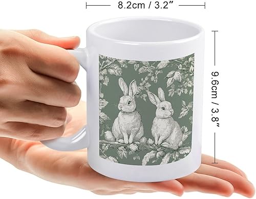 Miniatura 2 de Tazas de café de primavera de conejo, diseño de conejo, diseño botánico, para café, Día de la Madre, Navidad, cumpleaños, regalo para mamá