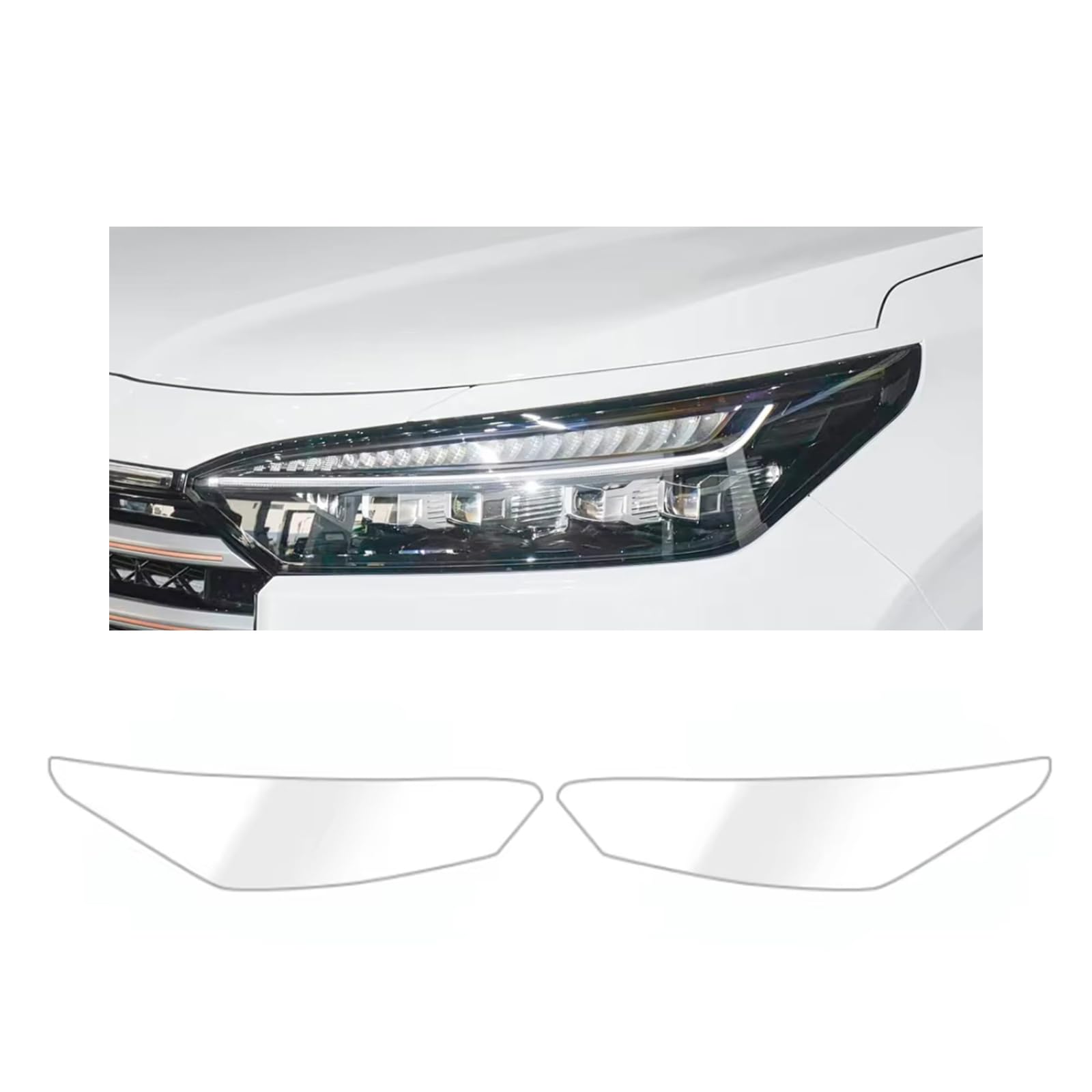 Headlight Film for Exeed VX 2021-2026, 1Set Transparent/Smoke Black Car Headlight TPU Protective Film