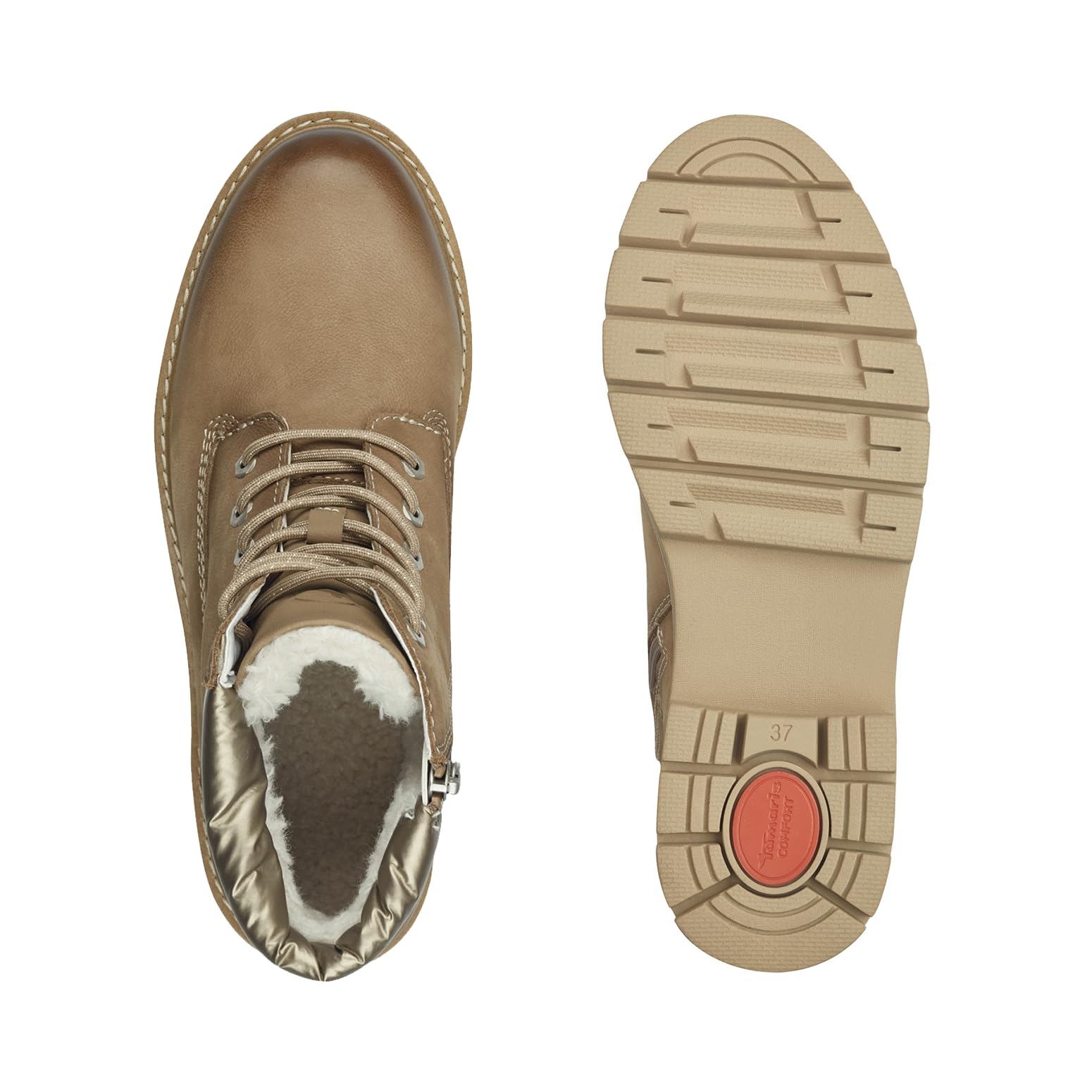 Tamaris Kobiety Tamaris Comfort Damskie Buty Z Podszewką Ze Sznurowaniem I TexModa — buty