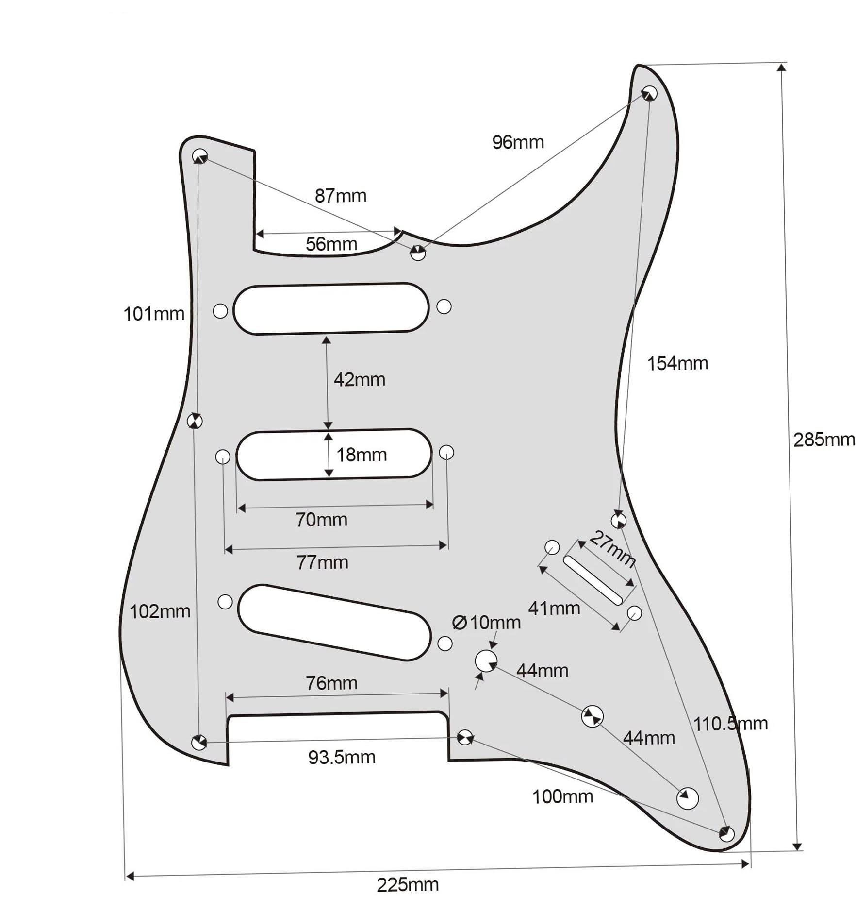 Pickguard do gitary elektrycznej 8 otworowa gitara elektryczna pickguard vintage gold