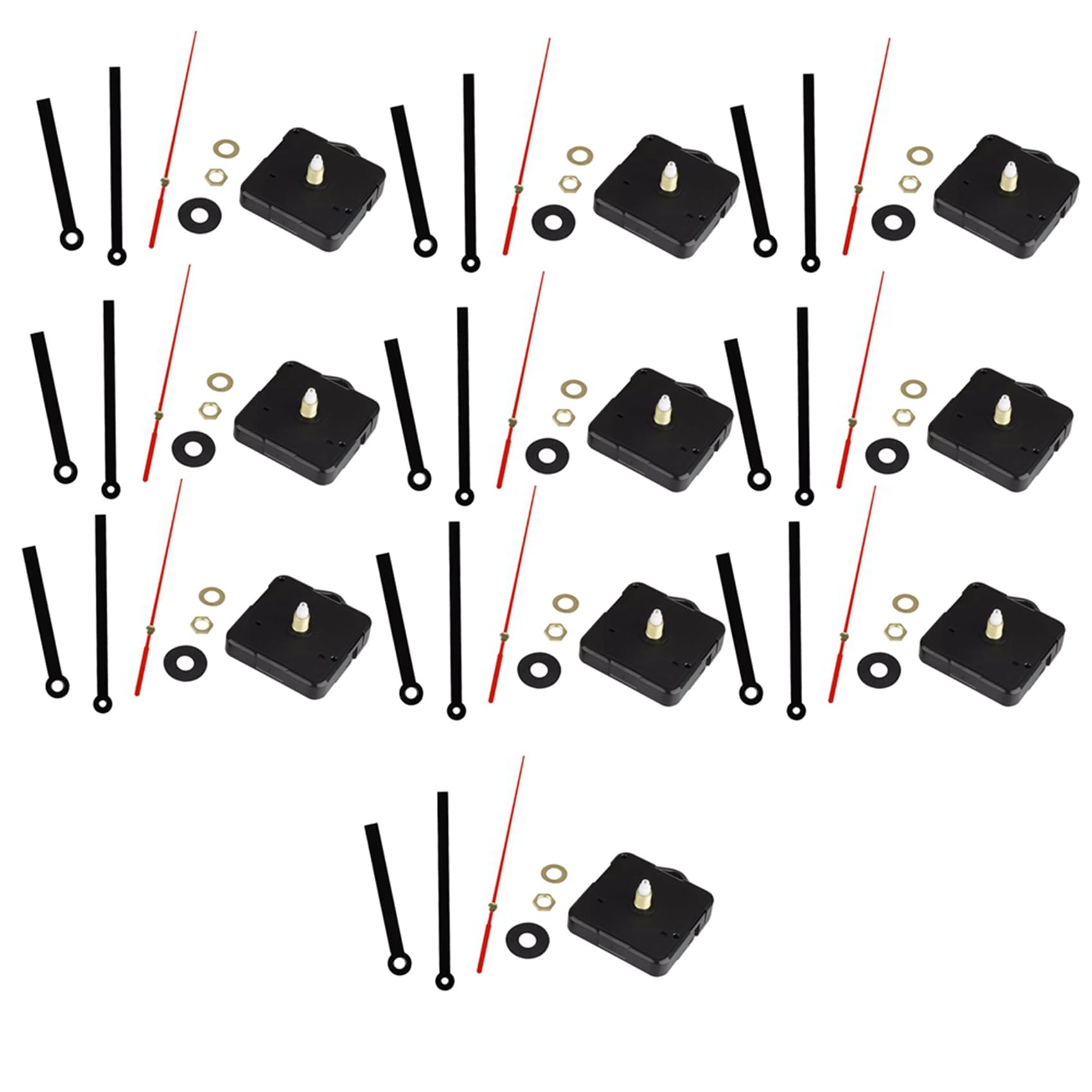 50 Pièces DIY Mécanisme de Mouvement D'Horloge à Quartz Silencieux Kit D'Aiguilles D'Horloge Murale à Faire Soi-Même Pièces D'Outils de Réparation de Remplacement