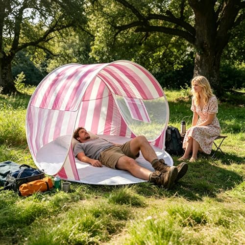 Tienda de playa portátil para camping excursiones y picnic con protección UV 3