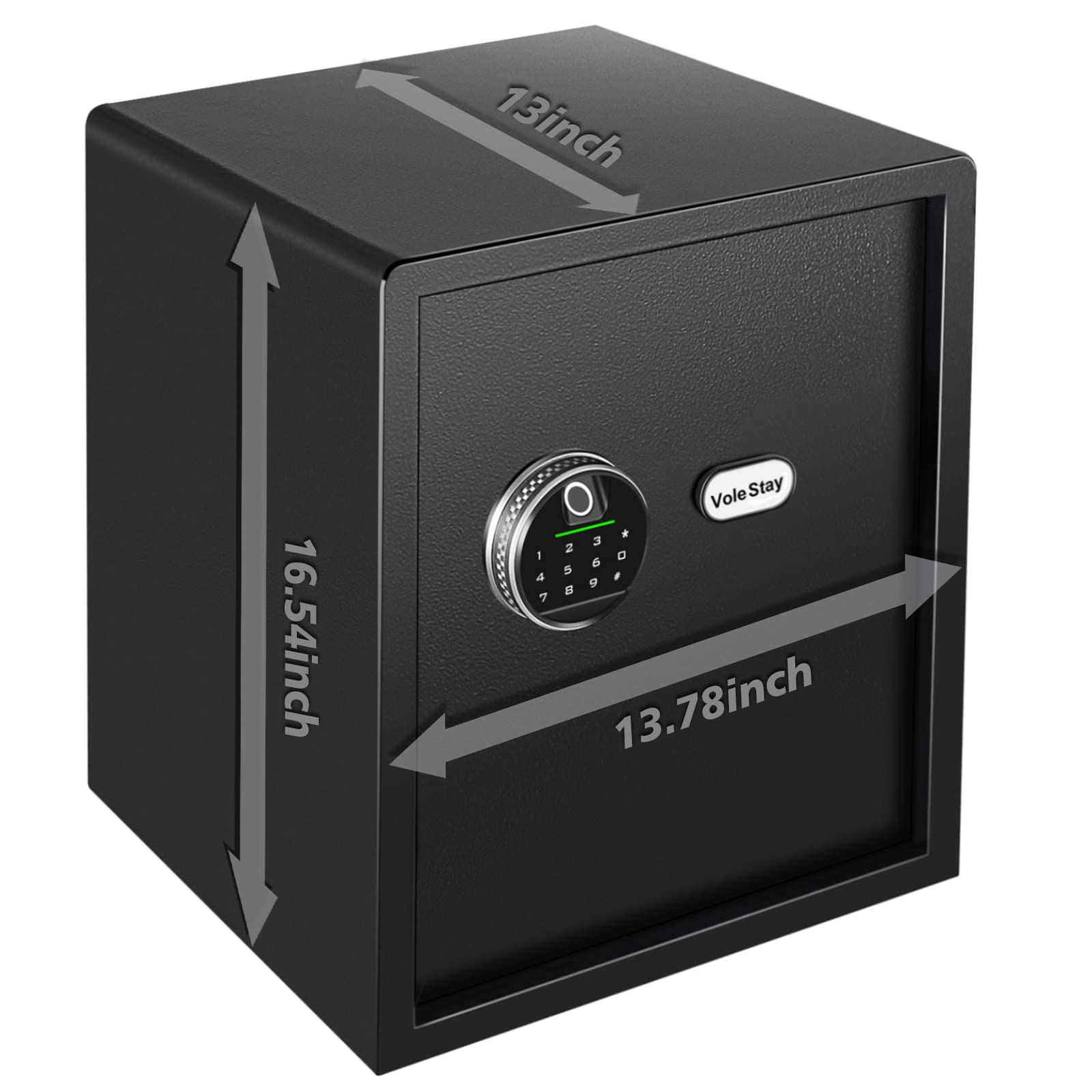 Caja de seguridad biométrica para el hogar, caja de seguridad para pistola de huellas dactilares, caja de dinero para joyas, pistola de dinero en efectivo, perfecta para el hogar, oficina, hotel 5