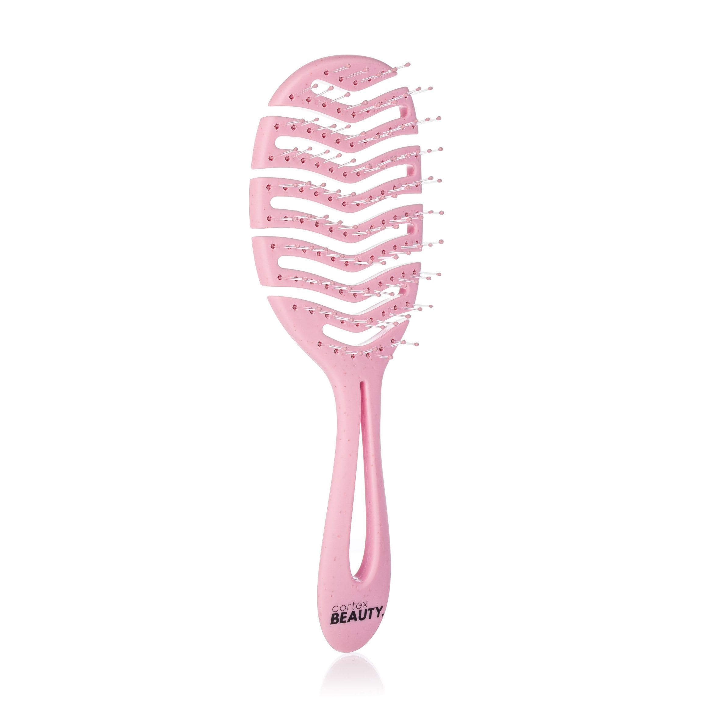 Cepillo flexible para desenredar de 7,6 cm, color rosa