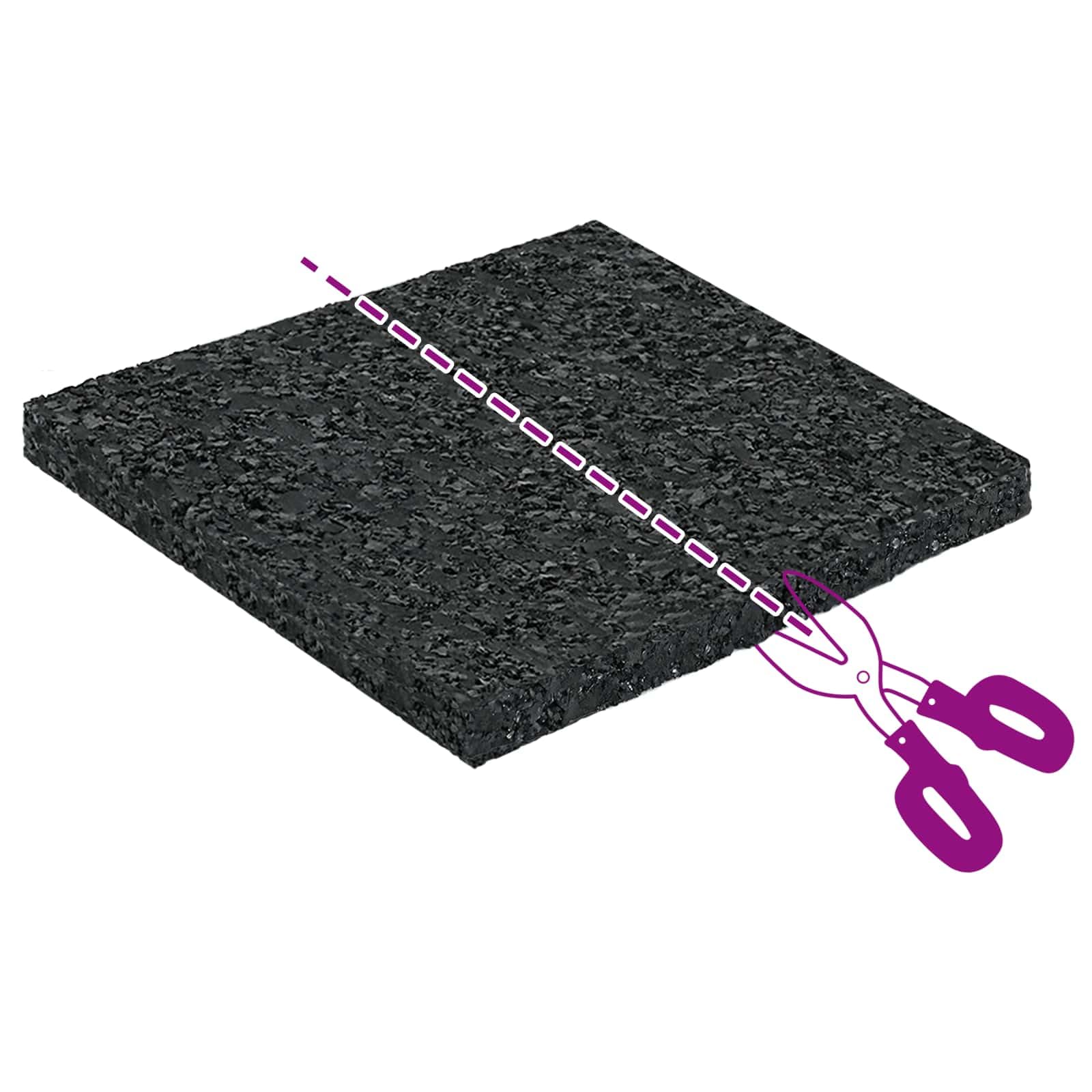 Gomma nera per attrezzature sportive, protezione pavimento o moquette, ufficio, soggiorno -H