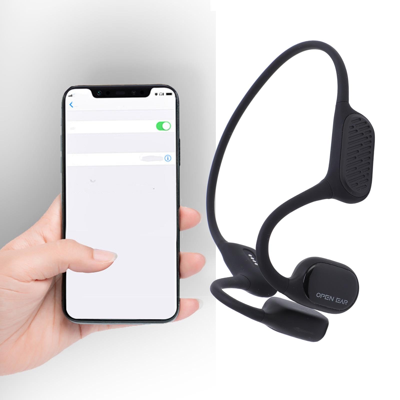 Topiky Słuchawki do Przewodzenia Kości Pływackiej, Bezprzewodowe Słuchawki Bluetooth, IPX8 Wodoodporny Zestaw Słuchawkowy Odtwarzacza Mp3, Podwodne Otwarte Słuchawki do Sportów,