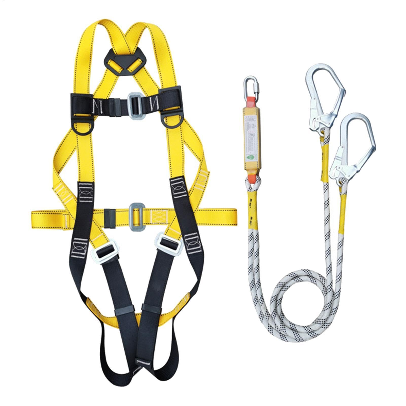 de arnés de trabajo - Correas resistentes, cinturón de seguridad | resistente | Equipo ajustable para techado, equipo anticaídas para andamios de gran altura, kit de eslinga de soporte