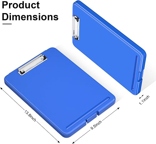 Miniatura 9 de Hongri Portapapeles con almacenamiento, portapapeles de enfermería abierto, almacenamiento plegable, portapapeles de enfermería de alta resistencia,