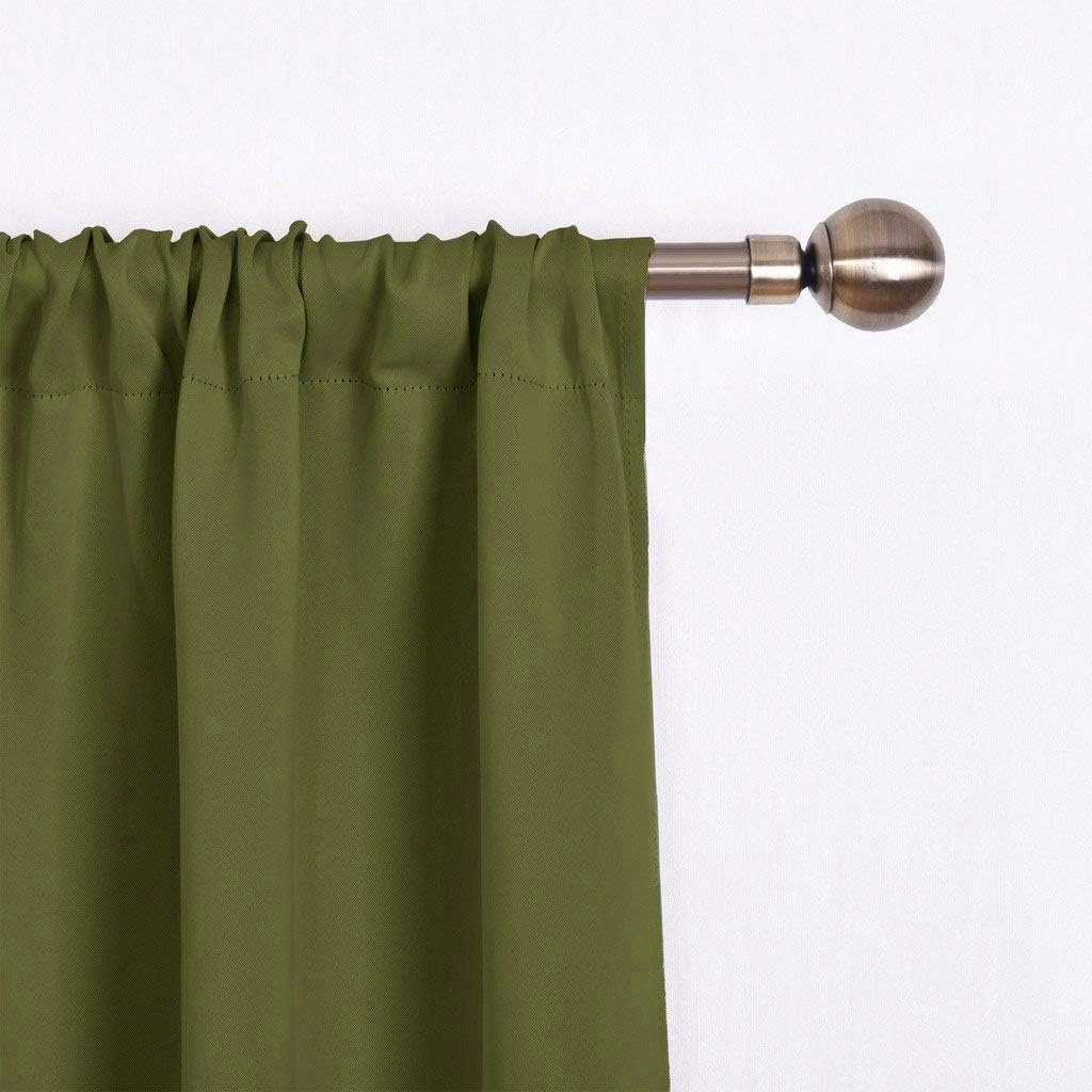 NICETOWN Blackout Office Curtain, Olive Green, 46W x 63L image 4
