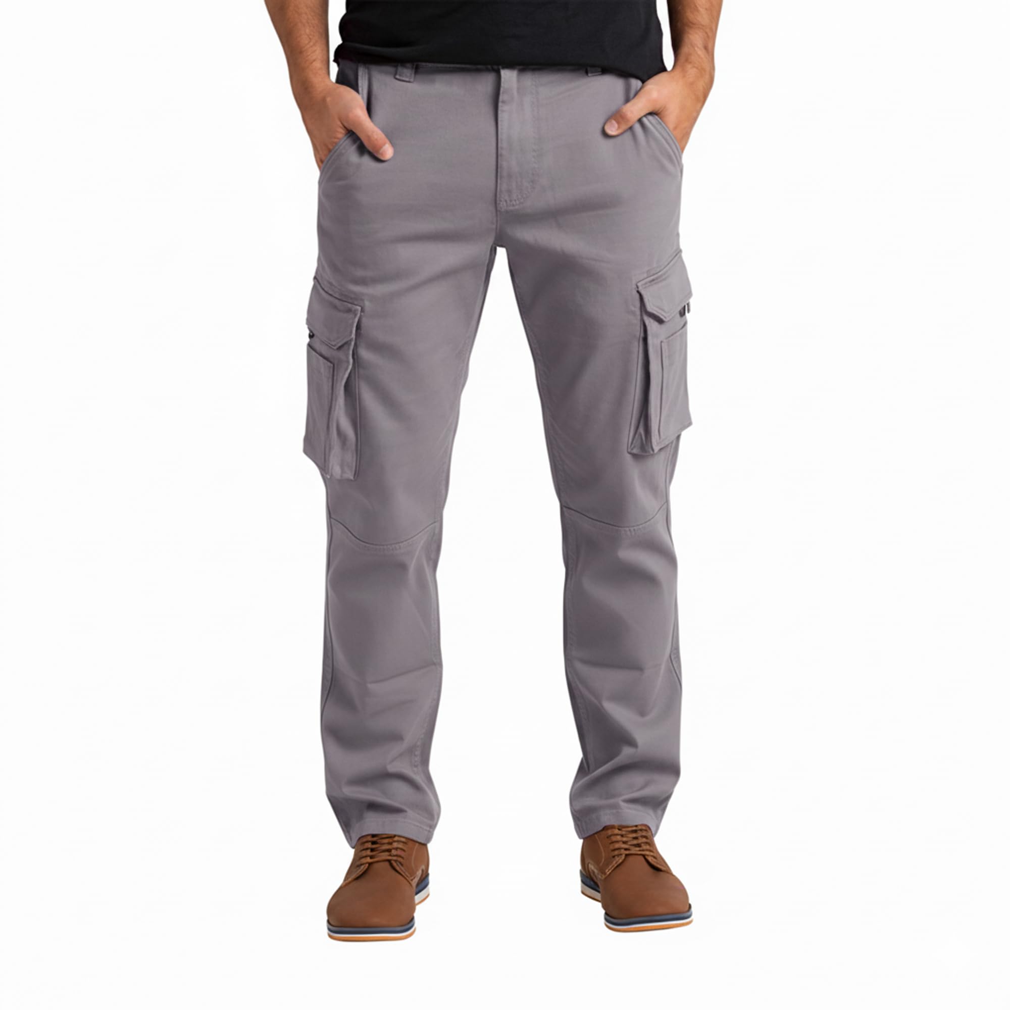 Casual Cargo Pants for Men - Stretchable, Regular Fit Cargo Work Pants for Men - 6 Pocket Outdoor Mens Work Pants