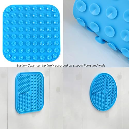 Miniatura 3 de Tapete para lamer perros con ventosa, 2 cuencos de alimentación lenta para perros, almohadilla para lamer para perros, tapete de alimentación lenta