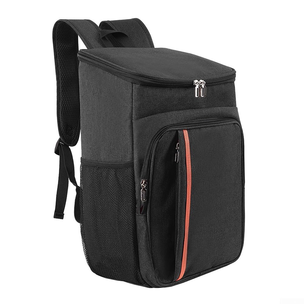 DAZZLEEX Zaino termico,Zaino refrigerante da 18L, borsa termica a prova di perdite, borsa termica termica per picnic, per spiaggia, campeggio, escursionismo, picnic (nero)