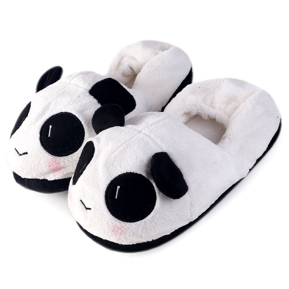 Emoji Slippers Fuzzy Antiskid Cartoon slippers Furry Winter Warm Emoji Shoes Indoor Home For Women Girls (white)