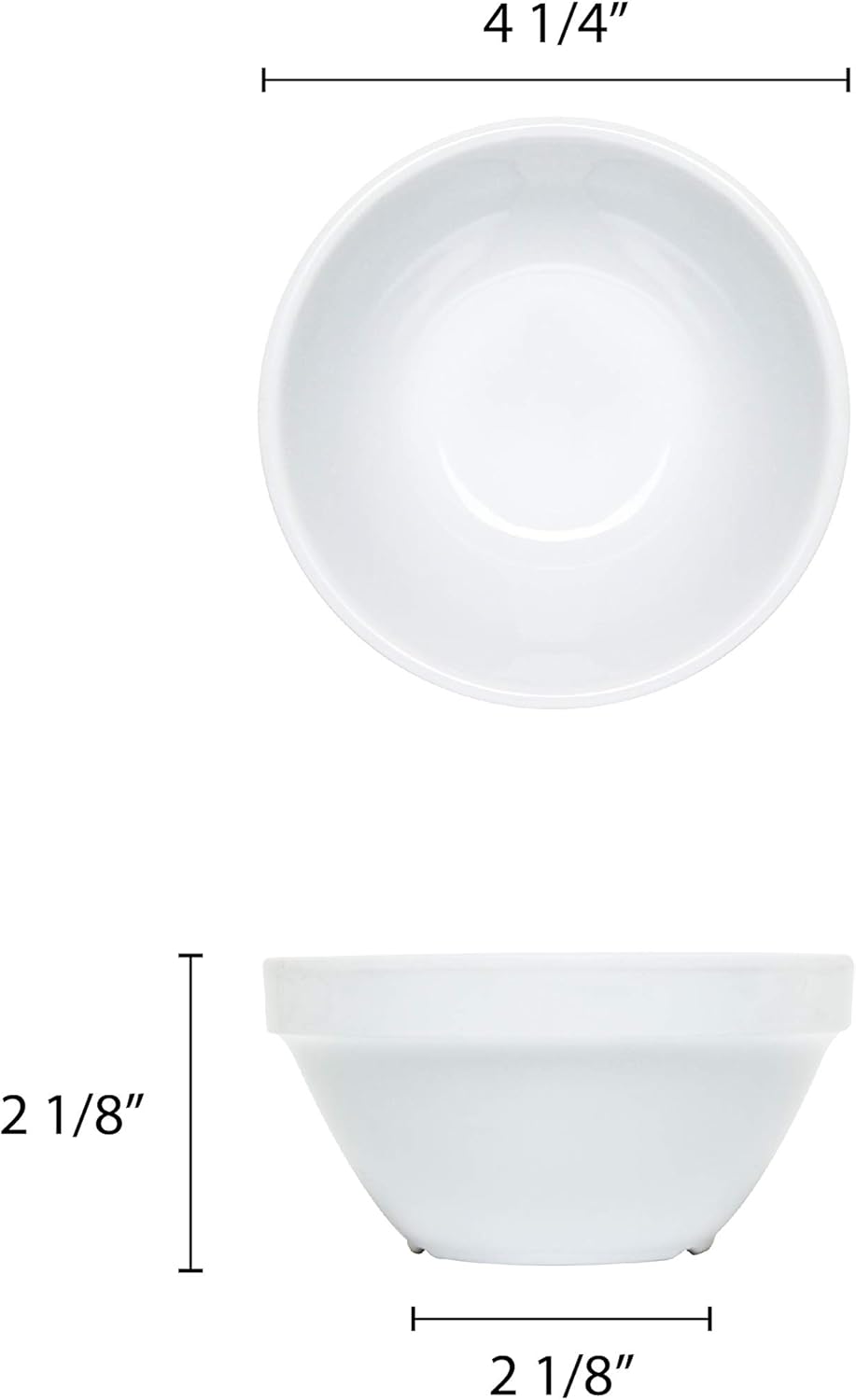 Thunder Group Color white melamine dinnerware collection 4.25 inch bouillon cup - 8 oz, comes in dozen