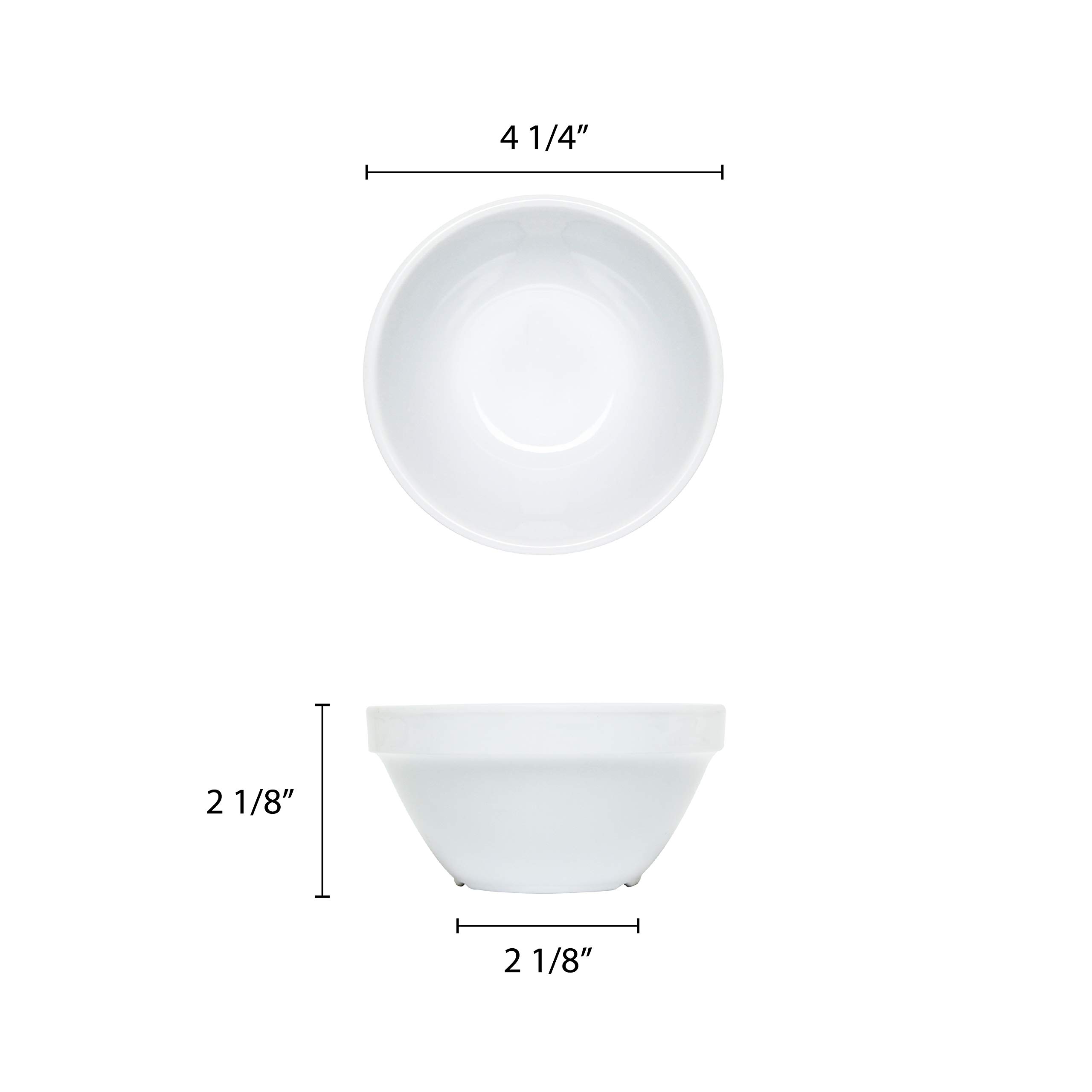 Restaurant Essentials Color white melamine dinnerware collection 4.25 inch bouillon cup - 8 oz, comes in dozen