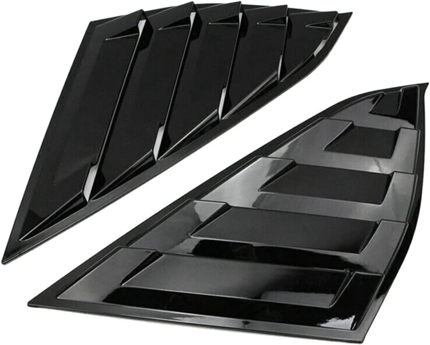 2 Pcs Car Rear Window Louver Cover Rear Side Vent Quarter Window Louver Shutter Cover Compatible with 2018-2022 Honda Accord Glossy Black