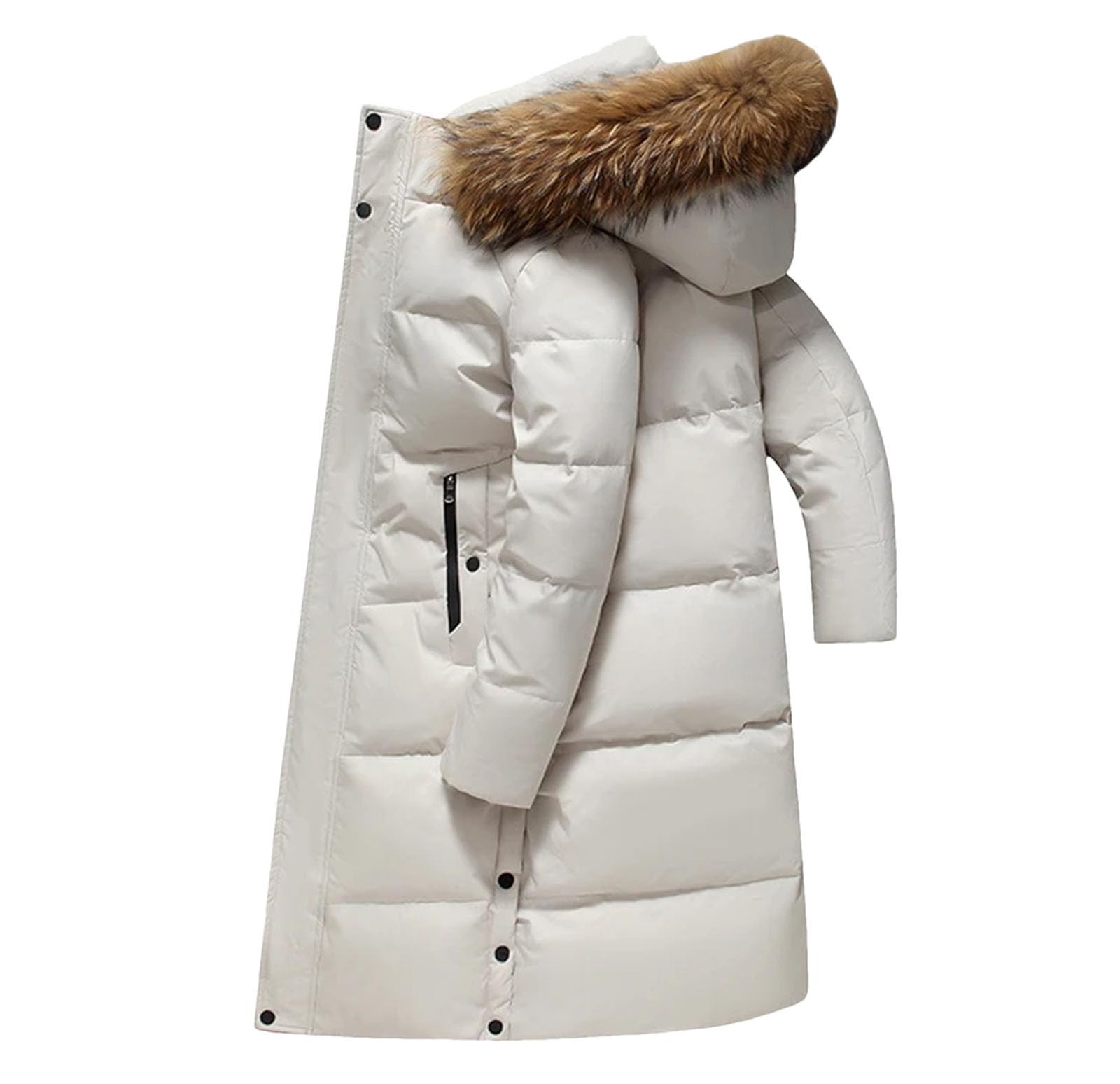 Mens Long Down Jacket Winter Puffer Parkas Coats For Men Casual Duck Down Wind-Breaker Outerwear