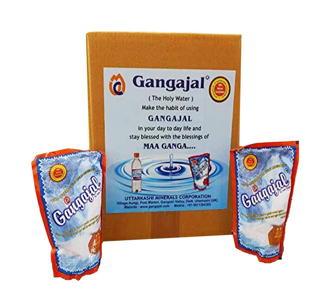 Aashita Creations Gangajal pure and natural from deep Himalayas/Aproved by Uttarakhand Govt./Pack of 1 pouch containing 220 ML Gangajal in one pouch
