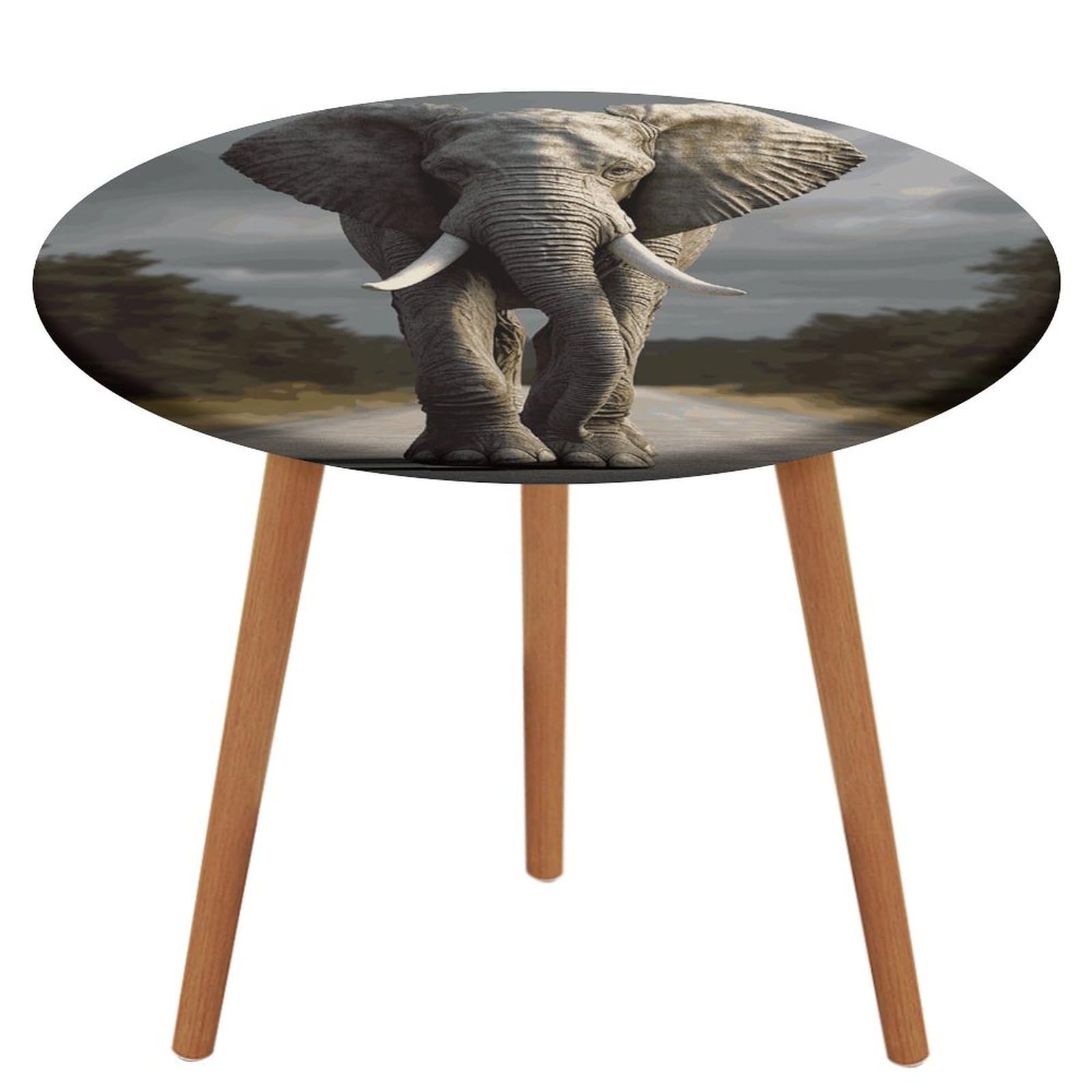 Nappe de pique-nique ronde 130 cm élastique pour table de jardin extérieure