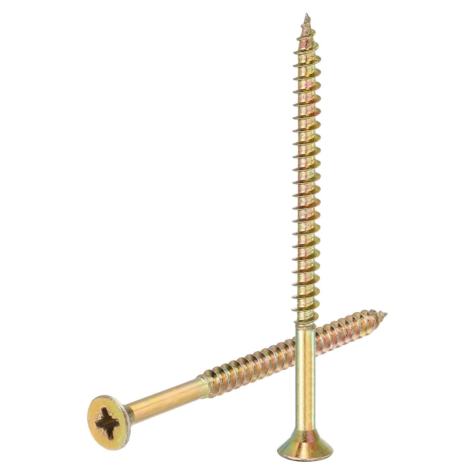 sourcing map Phillips Wood Screws M5x80mm Carbon Steel Self Tapping 100pcs