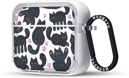 Miniatura 161 de MOSNOVO Funda protectora transparente para AirPods Pro 3, con anillo de metal duro de lujo de doble capa a prueba de golpes, diseñado para AirPods