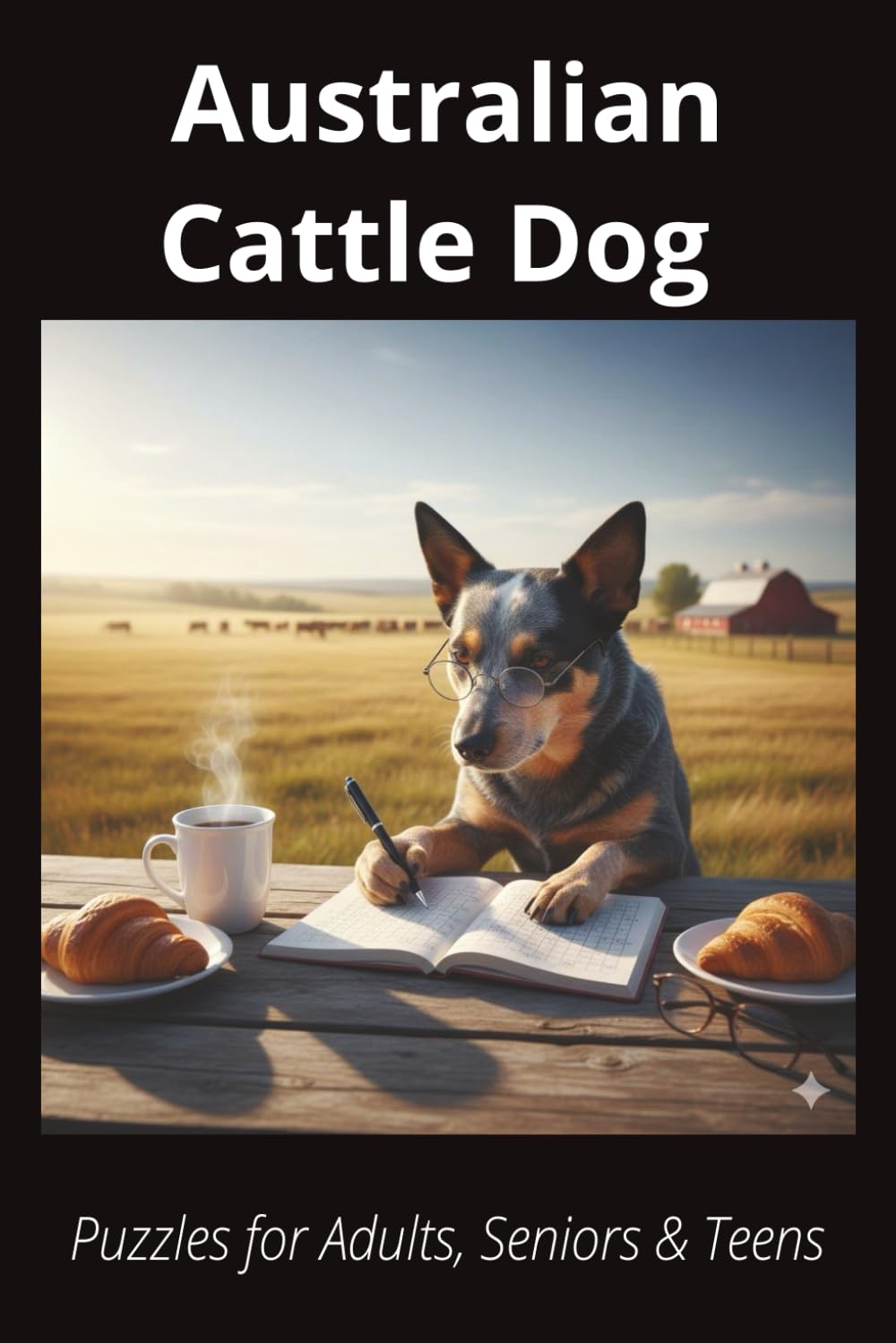Australian Cattle Dog Crossword Puzzle Book: Crossword Puzzles with Easy-to-Read Print About Australian Cattle Dogs, Loyal Companions, Training, Fun ... Pet Lovers, Vacations, and Relaxing Moments