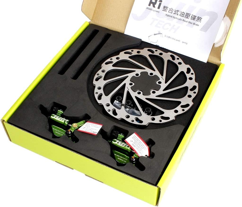 Juin Tech R1 Hybrid Hydraulic Disc Brake Caliper Set - Post Mount - Lightweight for Road, Gravel & CX