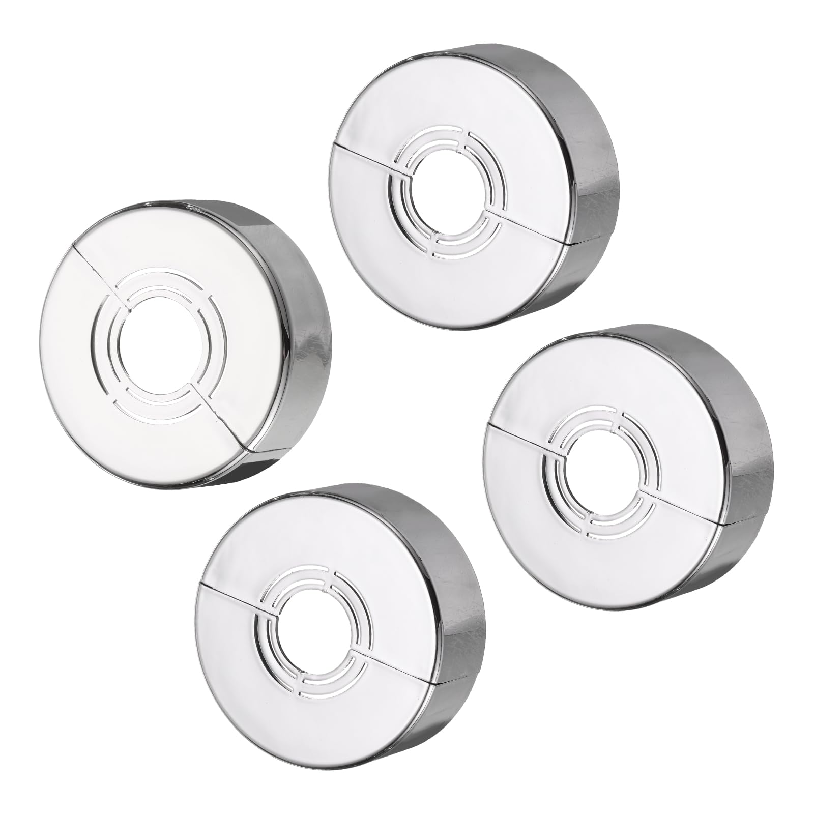 Brides murales fendues anti-trous : rosace ABS argenté uxcell pour tuyau de douche 20 mm