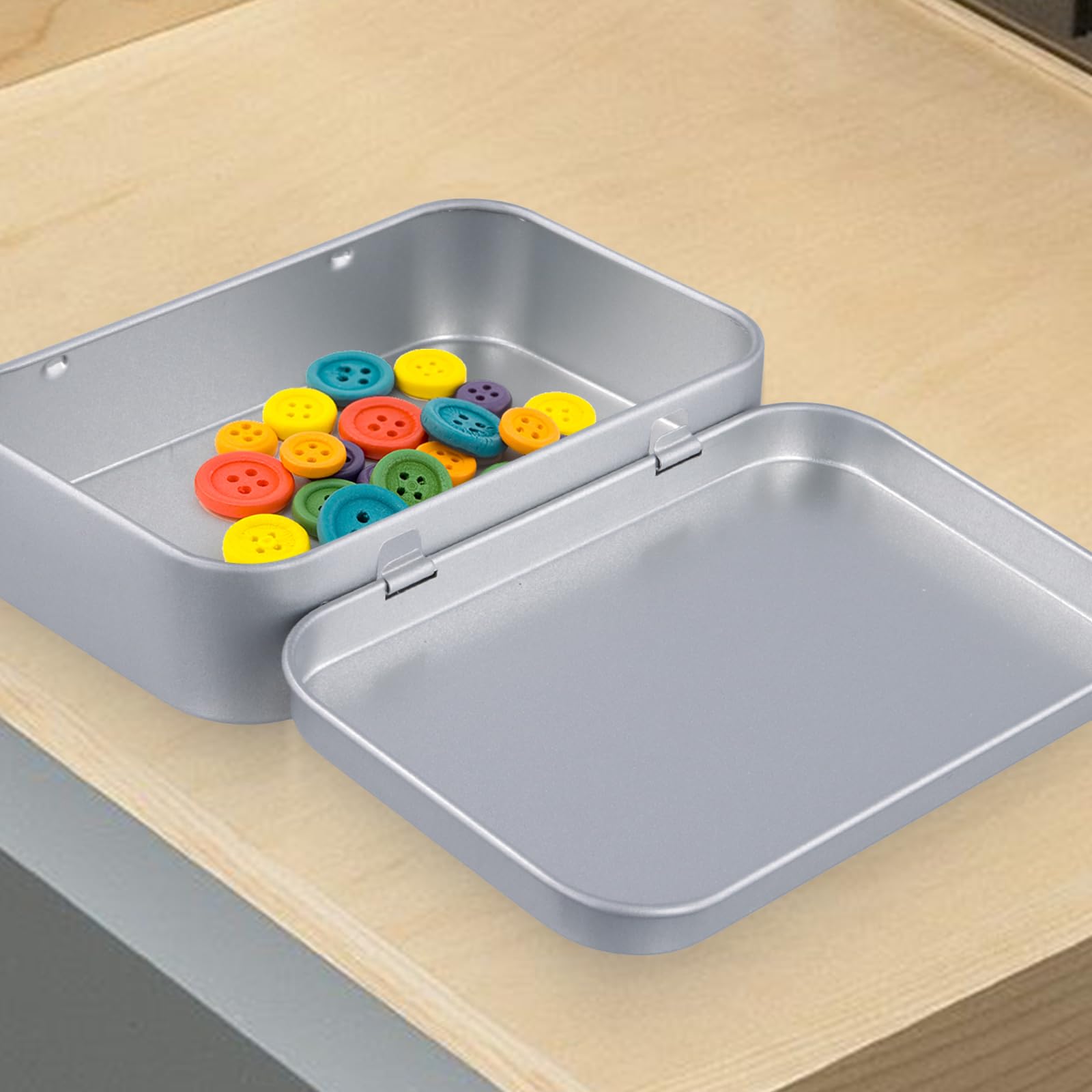 30 Boîtes Métalliques Argentées Avec Couvercle - Rangement Pratique Pour Petits Objets - 5