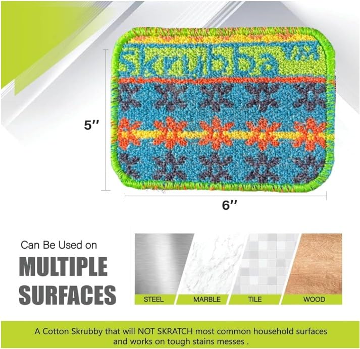 Image of Wet-it! Skrubba 12-Pack Reusable Dish Scrubbers - Non-Scratch Scouring Pads for Kitchen & Household - Eco-Friendly, Dishwasher Safe Scrub Sponges for Dishes, Pots & Pans (Vogue)