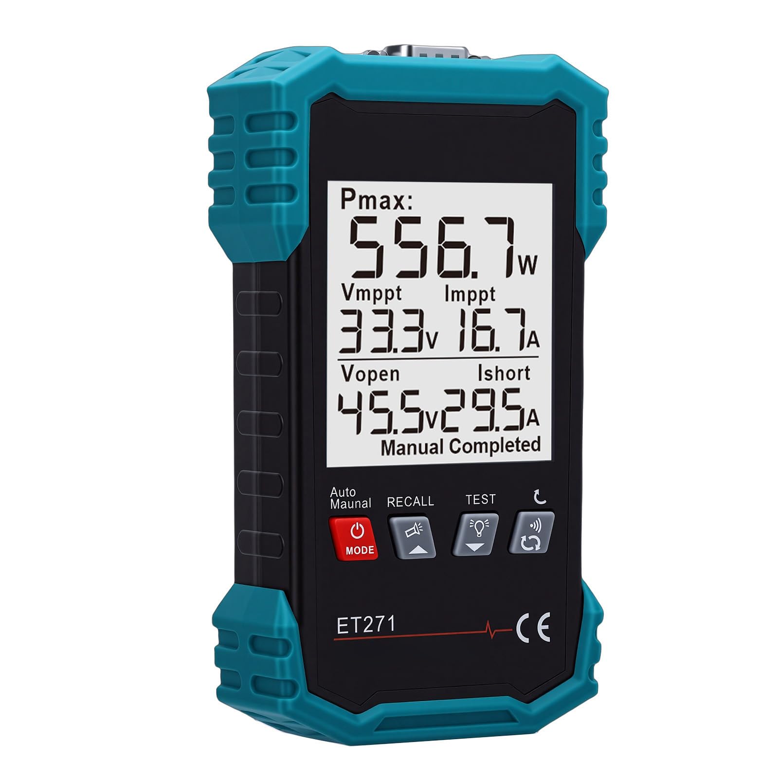 Ausla Tester per Pannelli Solari con Tracciamento MPPT, Analizzatore Fotovoltaico da 2000 W 90 V 40 A, Memorizzazione Dati LCD Retroilluminato, per Tecnici Solari Test Fotovoltaici Commerciali