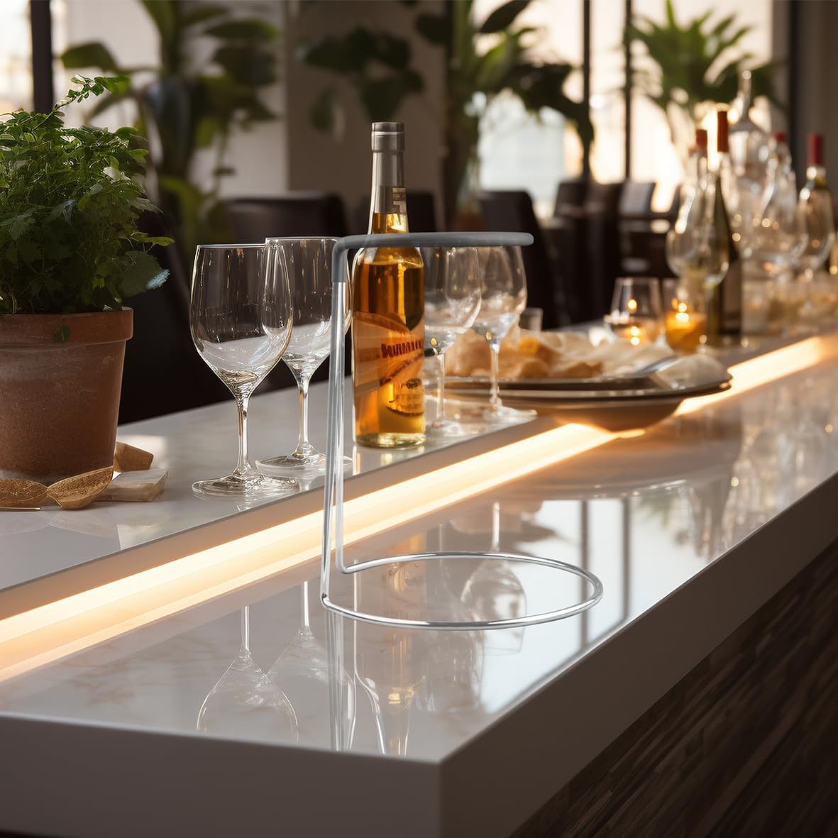 Wine Decanter Drying Stand with Cleaning Brush and Decanter Cleaning Beads,Wine Decanter Drying Rack with Rubber Coated Top to Prevent Scratches.Decanter Cleaner for Standard Large Wine Decanters. - Image 7