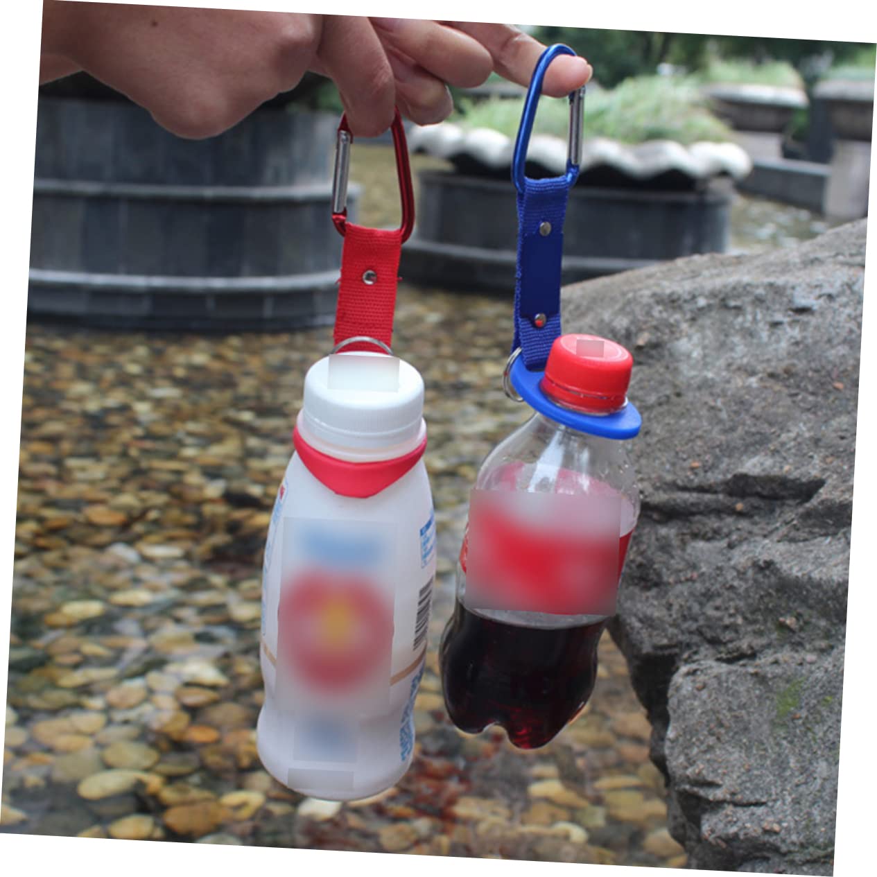 TOYANDONA 3 Sätze Teiliges Tragbarer Getränkebehälter Clip Mit Haken Wasserflaschen Halterung Für Outdoor Aktivitäten Zum Joggen Radfahren Und Camping Zufällige 6 Stück * 3