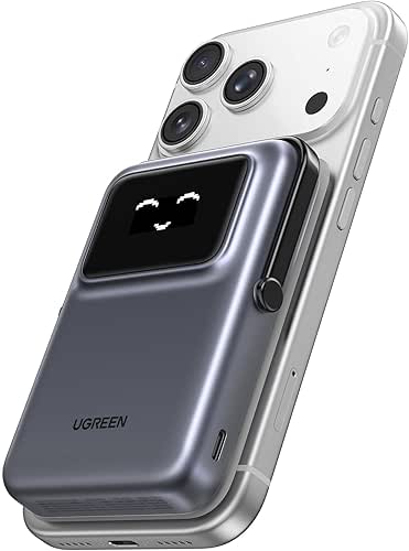 UGREEN Uno Batterie Externe 10000mAh 20W Emoji Affichage Support Pliable