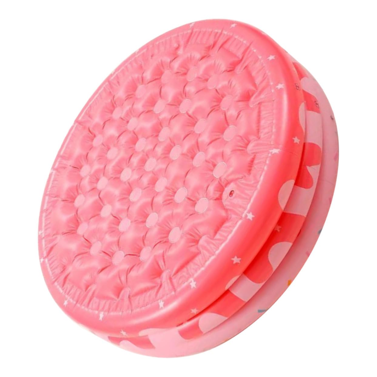 Pataugeoire Gonflable Ronde pour Garçon et Filles et Bébé, PVC Épais, Rose