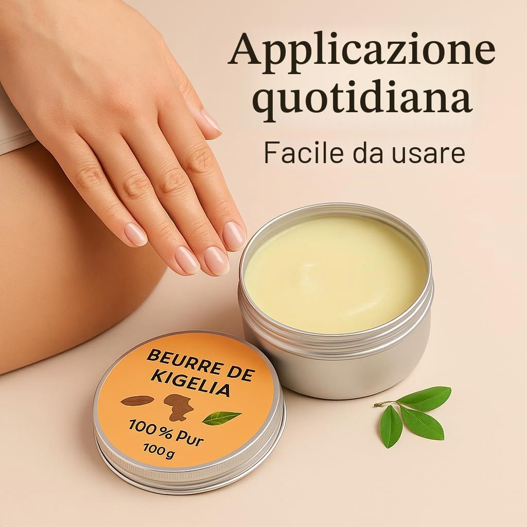 Burro di Kigelia 100 g – Aumenta Volume di Glutei, Fianchi e Seno – Stimola la Virilità Maschile – Rassodante e Naturale – I Love My Popotin