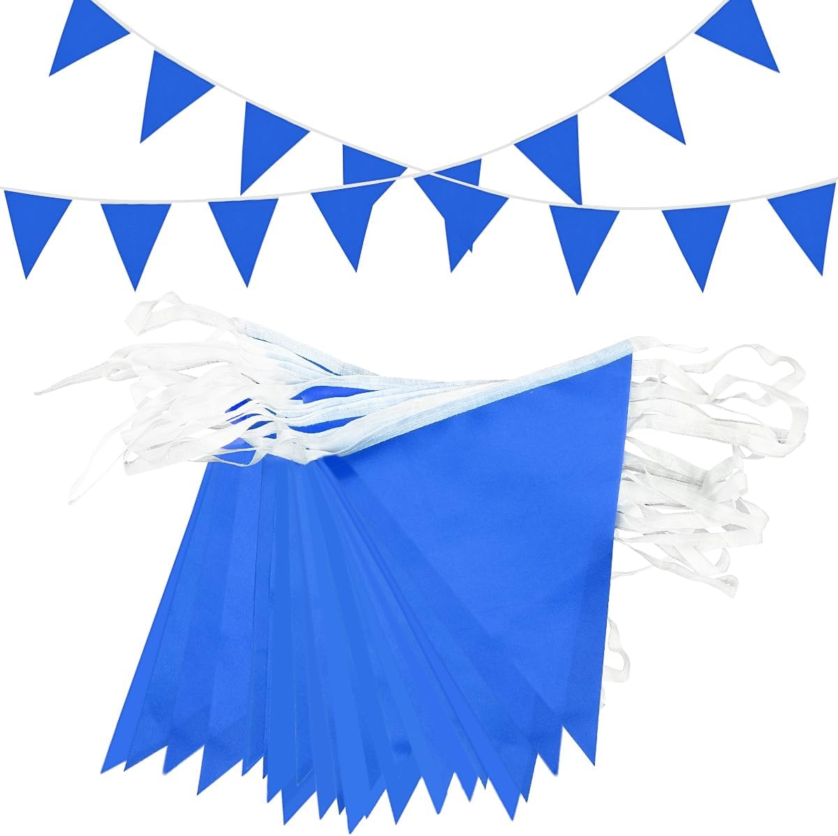 Royal Blue and Yellow Triangle Bunting 20m (54 flags) : Amazon.co.uk ...