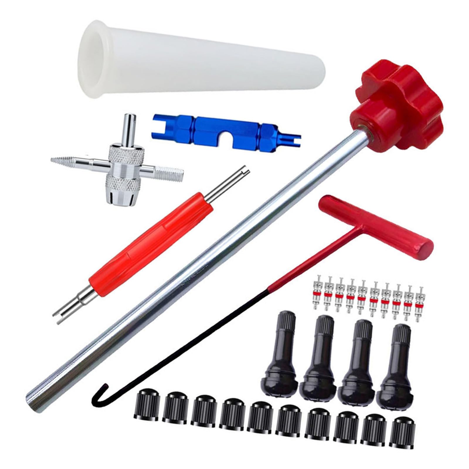 Full Wheel Gate Insert Set Contains T Hook Push Rod and 10 Additional Inserts for Inviting Home Repair Gate Puller Tool