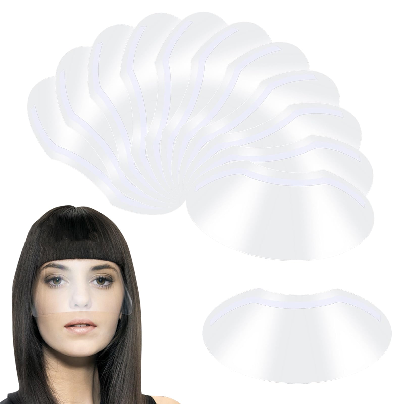 Disposable Face Sheilds,50 Sheets Clear Shower Eye Shield,Plastic Face Visors,Adults Surgery Aftercare Hairdresser Eyebrow Shower Goggles for Hair Salon Supplie