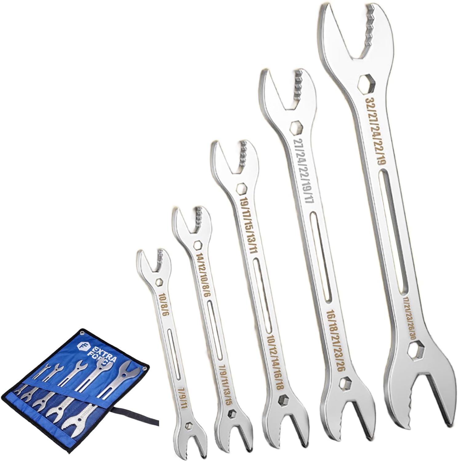 5Pcs Multifunctional Double End Open End Wrench Torques Wrench Hardware Tool for Screws Multipurpose Hand Tool Comfortable Grip Wrench