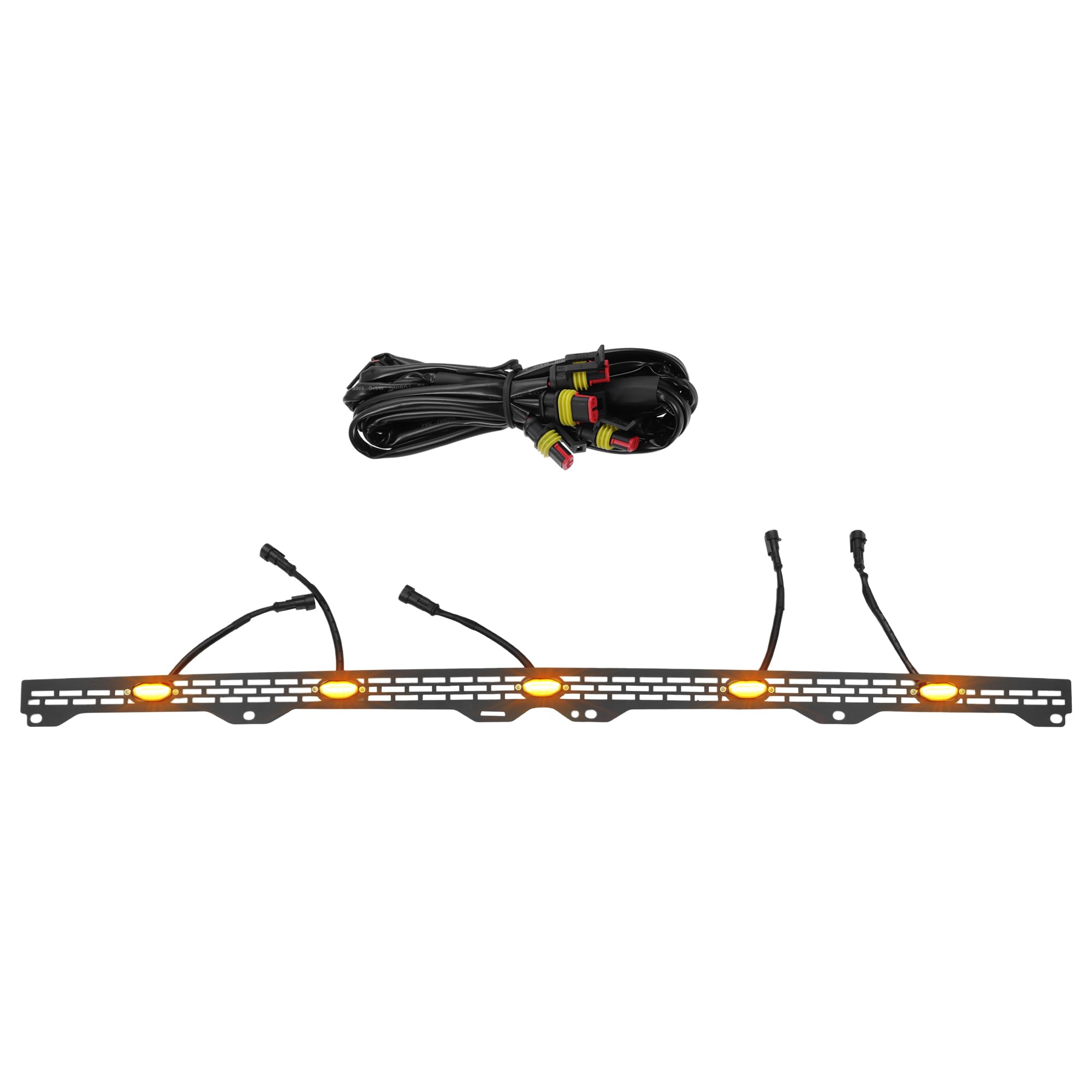 Photo 1 of A ABSOPRO Grill LED Light Front Grille Lights with Bracket for Toyota Tundra 2014-2020 Amber Light Black