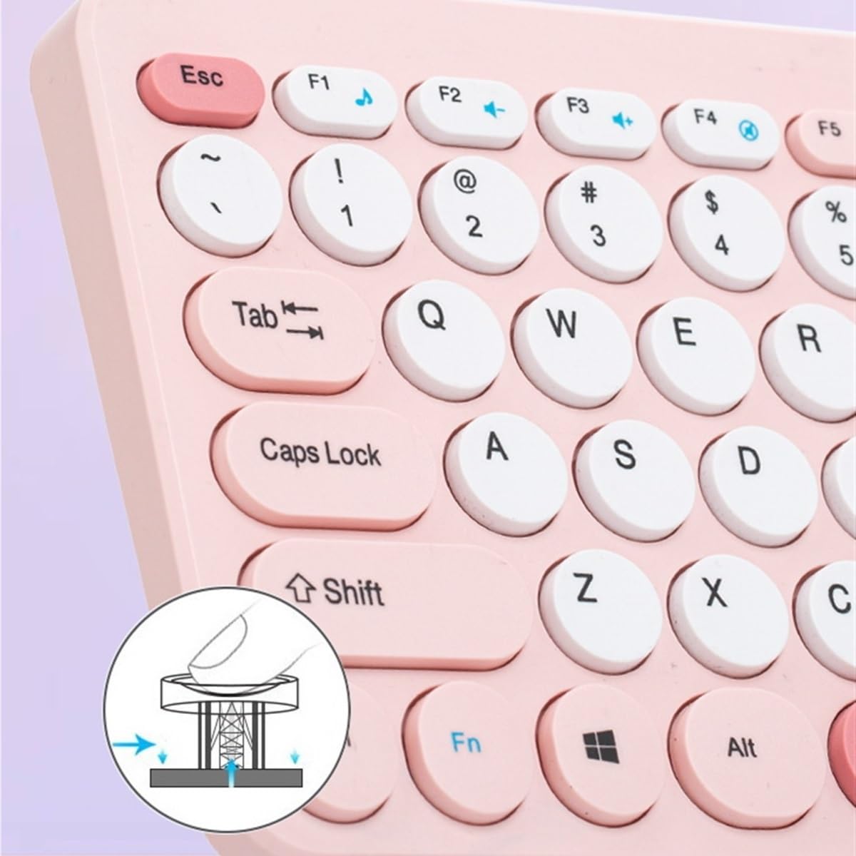 Klawiatura i Mysz do Gier, Kombinacja Klawiatury Komputerowej I Myszy Cicha Konstrukcja Myszy 2.4G Nadaje Się Do Laptopa I Komputera Wodoszczelna Klawiatura i Mysz(Multi-colored1)