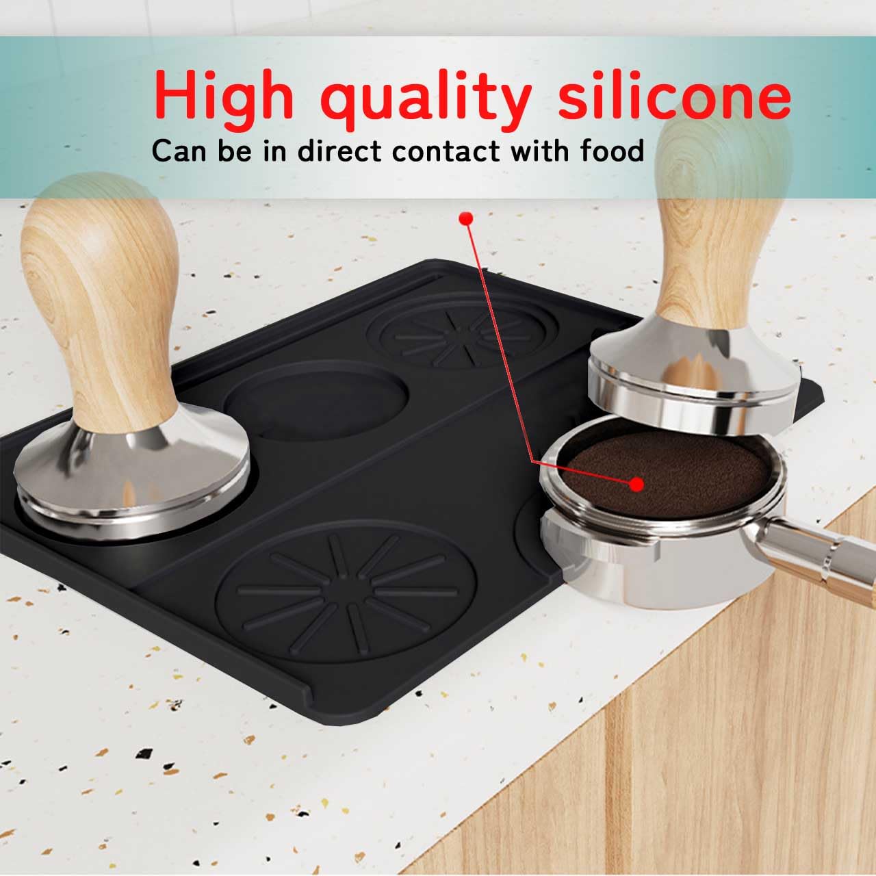 Abulun Alfombrilla de Silicona para Apisonador de Café y Espresso